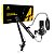 Kit De Microfone Condensador Podcast C/ Suporte Braço Filtro - Imagem 1