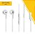 Fone de Ouvido Com Microfone Conexão USB C Branco Bright - Imagem 4
