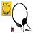 Fone Headset Office Com Microfone Regulável Bright Preto - Imagem 1