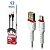Cabo Micro Usb V8 Turbo 1M Ultra Performance Exbom Branco - Imagem 1