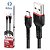 Kit 10 Cabo Micro Usb V8 Turbo 1M Performance Branco Preto - Imagem 2