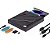 Leitor Gravador Dvd Cd Usb Externo Knup C/Hub Usb Cartões - Imagem 1