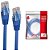 5x Cabo De Rede Patch Cord Gigabit Cat5e Até 1gb Azul 2Mt - Imagem 3