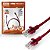 Cabo de Rede Patch Cord Plus Cable Cat.6 2,5M Vermelho Giga - Imagem 1