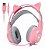 Fone Headset Gamer Orelha De Gatinho Rosa Ps4 Ps5 Xbox Pc - Imagem 1