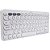 Teclado Bluetooth Retrô Abnt2 Slim Recarregável Branco Oex' - Imagem 1