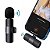 Microfone Duplo Lapela Sem Fio Bluetooth Live Cast Usb C - Imagem 3