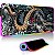 Mousepad Gamer Grande Com Led RGB, 11 Cores, 80x30cm Dragão - Imagem 1