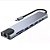 Hub Adaptador Usb Tipo C 8 em 1 Hdmi Rede USB Leitor Cartões - Imagem 1