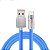 Cabo Usb C Tipo C Turbo Metal Silicone 120w 5A Flexivel Azul - Imagem 1