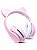 Fone De Ouvido Bluetooth Gatinho Cartão Micro Rgb Rosa - Imagem 2