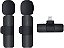 2 Microfone De Lapela Sem Fio Lightning Dois Canais Duplo - Imagem 3