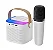 Caixa De Som Bluetooth Karaoke Portatil C/ 2 Microfones Rosa - Imagem 3