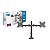 Suporte Duplo De Mesa Pix Para TV Monitor De 10" Até 32" - Imagem 1