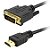 Cabo Dvi-D 24+1 X Hdmi Macho Bidirecional 2M Preto Pix - Imagem 2