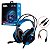 Fone Headset Gamer P3 Led Usb Adaptador Para Ps4 Ps5 Note Pc - Imagem 1