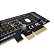 Placa Pci-E x4 x8 x16 Para Ssd M2 Sata Ngff e Nvme Dp-20 Dex - Imagem 2