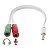 Cabo Adaptador P3 3.5mm Para 2 P2 Femea Fone e Microfone - Imagem 2