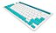 Teclado Bluetooth Tablet Smartphone Cinza Azul Oex Tc502 - Imagem 1