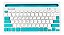 Teclado Bluetooth Tablet Smartphone Cinza Azul Oex Tc502 - Imagem 3