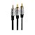 Cabo P2+Rca Fitz P2 EstereoX2 Rca Macho Plug Metal 10 Metros - Imagem 2