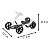 Mini Carro Kart Elétrico Infantil Kart Led Scooter Branco - Imagem 4