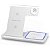 Carregador Base Dock Sem Fio 3x1 Para Iphone Indução Branco - Imagem 2