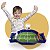 Jogo Mini Pebolim Arena Infantil Game Pinball Gol Azul - Imagem 2