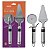 Kit Cortador Espátula Para Pizza 2 Pç Inox Doce Cozinha Mor - Imagem 1