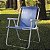 Cadeira Alta Aço Dobrável Resistente Conforto Praia Camping - Imagem 2