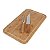Conjunto Churrasco Tábua Faca Garfo 30*50cm Alça Bamboo Mor - Imagem 3