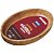 Gamela Bandeja Oval Bamboo 33x23cm Mor Bambu Churrasco 3362 - Imagem 1