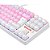 Teclado Gamer Redragon Daksa Branco E Rosa Switch Azul TKL - Imagem 3