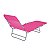 Cadeira Espreguiçadeira Textilene Rosa Chiclete 100Kg 1,82m - Imagem 6