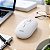 Mouse Óptico Sem Fio Recarregável Oex Ms606 Retro Branco - Imagem 2