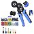 Alicate Prensa Terminal Ilhós Tubular + Kit 400 Terminais - Imagem 1