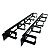 Kit 2 Guia De Cabos 1u Horizontal Metal Aberta Organiza 19'' - Imagem 1