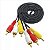 Cabo De Vídeo 3 Rca x 3 Rca Pix Com Coaxial Central 3 Metros - Imagem 3