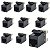 Kit 10 Keystone Seclan Rj45 Femea IDC Cat6 Fluke Rohs Preto - Imagem 1