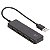 Adaptador Hub Usb 2.0 Com 4 Portas Multilaser Ac443 Preto - Imagem 1