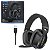 Headset Usb Com Microfone Cabo 2 Metros Gamer Komc Led Rgb - Imagem 1
