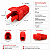 Capa Para Conector Plug  Rj45 Trava Interna Snap In Vermelha - Imagem 2