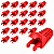 Kit 20 Capas Para Plug Conector Rj45 Trava Interna Vermelho - Imagem 1
