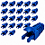 Kit 20 Capas Para Plug Conector Rj45 Trava Interna Azul - Imagem 1