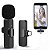 Microfone de Lapela Sem Fio Tipo C Usb C Preto OEX Android - Imagem 2