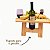 Mesa De Piquenique Dobrável De Madeira Para Vinhos Viagem - Imagem 2
