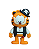 pingente para chaveiro Garfield - Imagem 1