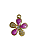 Pingente de Metal Flor de Strass - Imagem 2