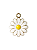 Pingente de Metal de Flor - Imagem 1