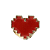 Pin para Crocs de Coração Vermelho - Imagem 1